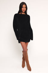Mitchell Knit Mini Dress - Black