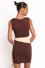 Nicosia Mini Dress - Brown