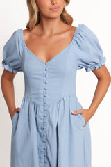 Serenade Midi Dress - Blue