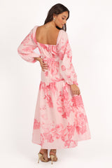 Sharine Long Sleeve Dress - Pink Floral
