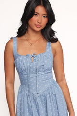 Shelton Mini Dress - Floral Denim