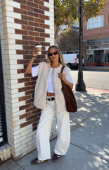 Summi Cream Teddy Fleece Vest