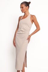 Sylvan Halter Midi Dress - Stone