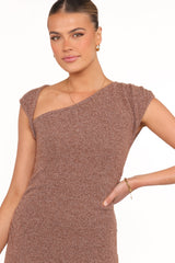 Talisa Midi Dress - Brown Marle