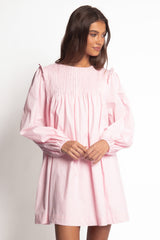Wyatt Long Sleeve Mini Dress - Pink