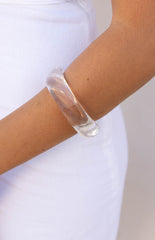 Zantie Clear Resin Square Bangle