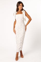 Emersyn Midi Lace Dress - White