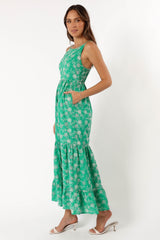 Jenson Maxi Dress - Green Eyelet