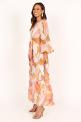Laquin Long Sleeve Maxi Dress - Pink