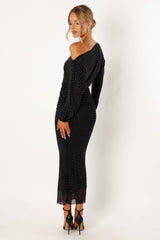 Loeve Long Sleeve Midi Dress - Black