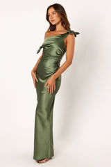 Selma Off Shoulder Maxi Dress - Olive
